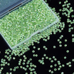 1200PCS 3mm Bicone Crystal Glass Beads for Jewelry Making, Sparkling Mini Beads for Suncatchers, DIY Bracelets & Craft Projects (Green)