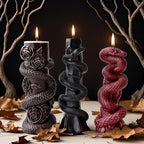 Snake Pillar Molds Animal Resin Mold - Resin Casting Silicone Molds for Home Decor & Candle Making Wave Spiral Mold