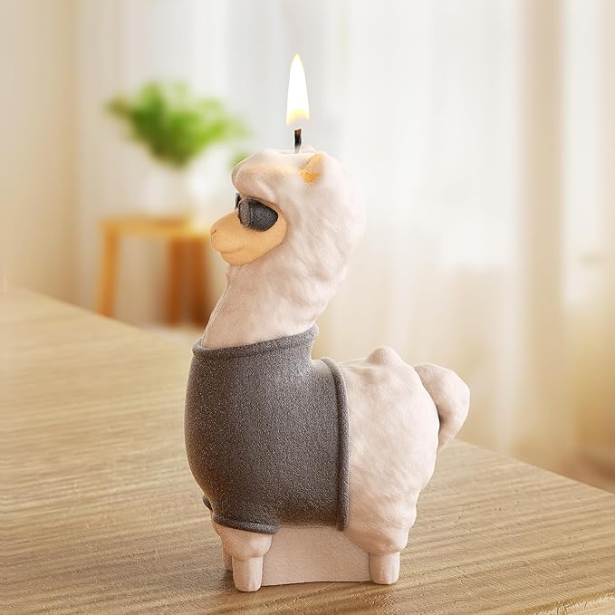 Alpaca Mold - Resin Casting & Candle Making Molds - Silicone 3D Animal Molds for Home Decor