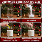 Sukh Candles Sand and Wicks for Christmas - 430G(0.94lb) Sand Candles with Wicks Gold, Silver, Green, Red, White Refillable Candle for Weddings, Parties