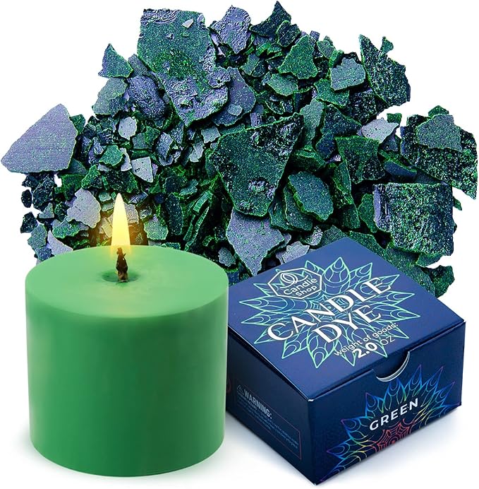 Green Candle Dye 2oz for Soy Candle Making – Highly Concentrated Candle Wax Dyes – Candle Shop Premium Color Dye Chips for Soy Wax, Beeswax, Paraffin