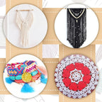 Minatee 36 Pcs Beginners Wooden Loom Notched Weaving Loom Basket Weaving Tools for Kids Adult Art Craft Activity Jewelry Motor Skills Crochet Knitting Sewing Teaching Educational, 6 x 9 in