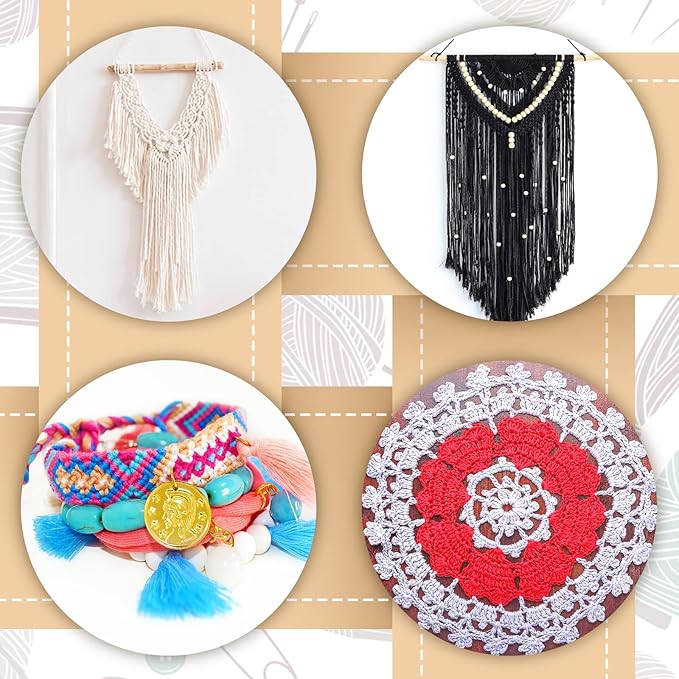 Minatee 50 Pcs Beginners Wooden Loom Notched Weaving Loom Basket Weaving Tools for Kids Adult Art Craft Activity Jewelry Motor Skills Crochet Knitting Sewing Teaching Educational, 6 x 9 in