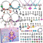 Taybonds Charm Bracelet Making Kit, DIY Jewelry for Beginners, Unicorn Mermaid Creative Gift Set for Birthday Christmas Friendship Bracelet Making