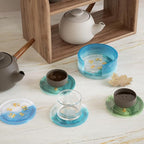 6 Pack Dice Coaster Mold 5 Piece Coaster + 1 Piece Coaster Holder Mold Dice Tray Mold Dice Resin Mold Resin Casting Mold Resin Making Molds Silicone Mold for Resin DIY Art Craft Supplies