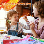 Soucolor Acrylic Paint Brushes Set, Halloween Painting Craft for Adults Kids, 24Pcs Round Pointed Tip Artist Paintbrushes for Acrylic Painting Oil Watercolor Canvas Boards Easter Eggs Rock Art