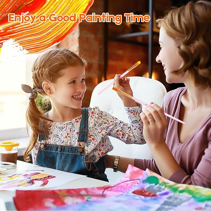 for Kids, Teen Girl Girls Trendy Stuff, Easter Basket Stuffers, Soucolor Acrylic Paint Brushes Art Set for Acrylic Painting Oil Watercolor Canvas Boards Egg Rock Body Face Nail