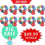 Friendship Bracelet String 500 Skeins Rainbow Color Embroidery Floss Cross Stitch Embroidery Thread Cotton Floss Bracelet Yarn, Craft Floss(Classic Color)（50skeins x10 Pack）