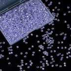 1200PCS 3mm Bicone Crystal Glass Beads for Jewelry Making, Sparkling Mini Beads for Suncatchers, DIY Bracelets & Craft Projects (Light Purple)