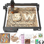 ATOMSTACK A5 Pro V2 5W Laser Engraving Machine, Laser Cutter for Beginners, 400 mm/s and with 400 x 400 mm Working Area, for Leather, Ceramic, Dark Acrylic, Coated Metal, Stainless Steel etc.