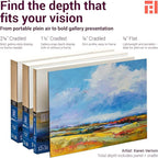 Ampersand Art Supply Gesso Wood Painting Panel: Museum Series Gessobord, 8" x 10", 2" Cradled Profile