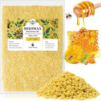 Beeswax pellets 1LB, VEGISHINE Pure and Natural Yellow Beeswax for Candle Making, DIY Skin Care, Lip Balm, Polishing, Lotion, Soap, Candle Making Supplies