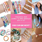 Lynnmos 6000 pcs Clay Beads Bracelet Making Kit, Friendship Bracelet Kit for Jewellery Making, 6mm Heishi Beads Set for Bracelet Necklace Earring Crafts Gift for Teen Girls