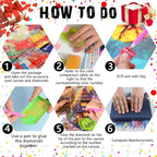 Flowers Suitcases Diamond Painting Kits for Adults, 5D Diamond Art Painting by Numbers Kits, DIY Diamond Dots Art Kits, Full Round Drill Diamond Paintings for Adults for Home Wall Decor, 13.8x13.8 in