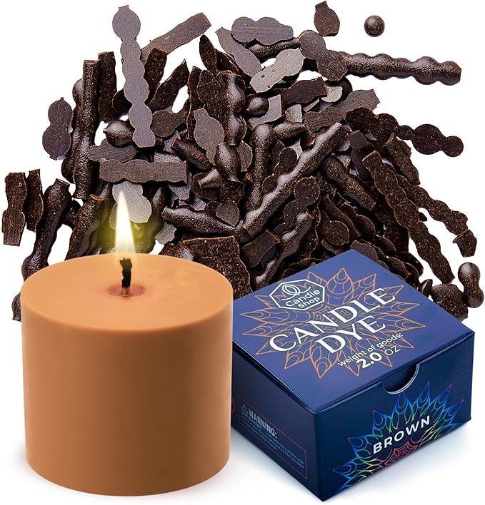 Brown Candle Dye 2oz for Soy Candle Making – Highly Concentrated Candle Wax Dyes – Candle Shop Premium Color Dye Chips for Soy Wax, Beeswax, Paraffin