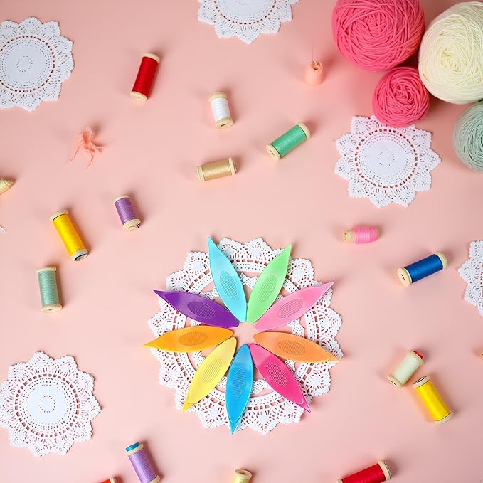9 Pcs Colorful Plastic Tatting Shuttle for Lace DIY Hand Lacemaking Craft Tool Household Knitting Tools Weaving Machine Sewing Accessories Deft Tatting and Lacemaking Supplies Needlework