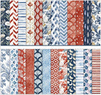 Scrapbook Paper 12x12, 24 Sheets 24 Designs Double-Sided Patterned Decorative Craft Paper for Junk Journals Greeting Cards Photo Album Decoration