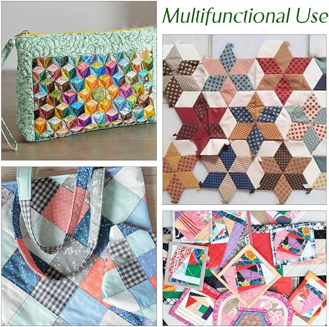 300pcs Paper Piecing Templates for Quilting Diamond Shape Sewing Pattern Paper Quilting Supplies for Beginners and DIY Projects