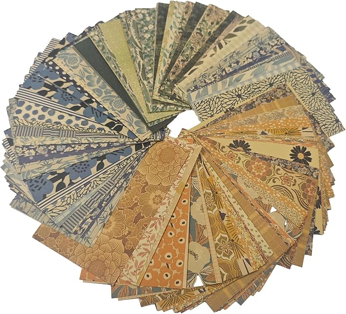 pson 180 Sheets Vintage Scrapbook Paper Pad, Decorative Craft Paper for Journaling, Card Making, Art Collage, DIY Crafts(Style A)