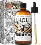 HIQILI Sandalwood Fragrance Oil for Home Diffuser, Luxury Hotel Scent, Perfect for DIY Candle & Soap Making, Add to Body Lotion - 5.07 Fl Oz