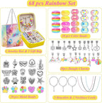 ONADEBY DIY Bracelet Kit with Beads & Charms - Friendship Jewelry Making Kit, A Perfect Birthday and Christmas Craft Gifts with Box Bag Packing (Yellow Colored)