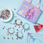 Taybonds Charm Bracelet Making Kit, DIY Jewelry for Beginners, Unicorn Mermaid Creative Gift Set for Birthday Christmas Friendship Bracelet Making
