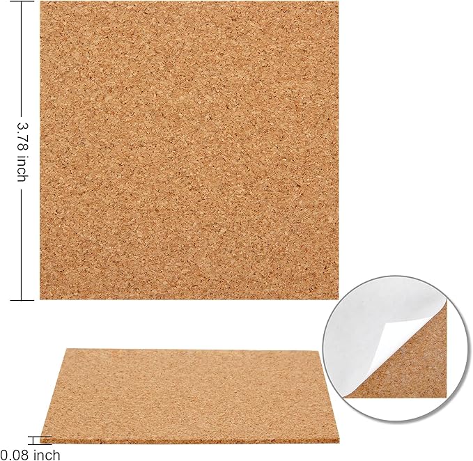 24 Pack Ceramic Tiles for Crafts with 2 Holders, White Unglazed Blank Ceramic Coasters with Self-Adhesive Cork Backing Pads for Acrylic Pouring, Painting, Make Your Own DIY Coasters (Square)