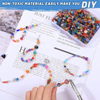 Assorted Glass Crystal Beads for Jewelry Making,DIY Lamp Work, Glass Spacer Beads Colorful Clear Electroplated Color Crystal Beads, Colorful Assortment Bulk Mix, Half Pound