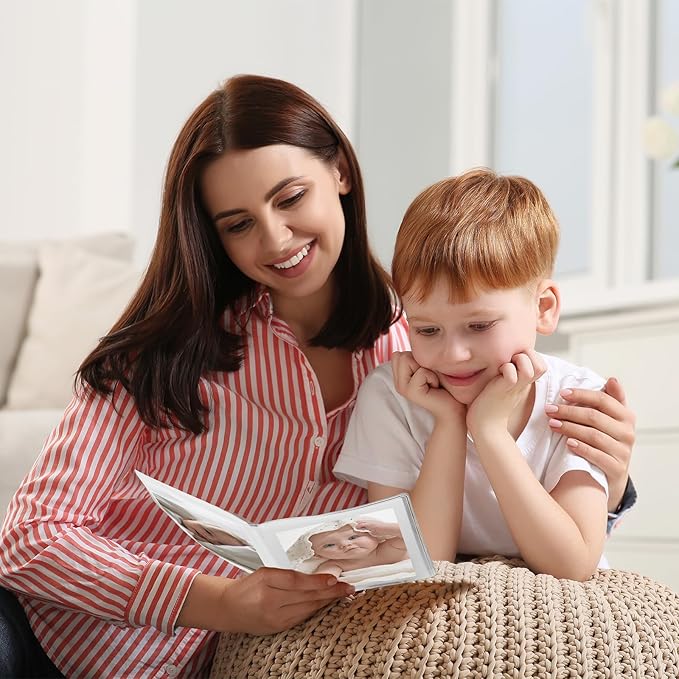 Vienrose Small Photo Album 3-Pack 5 x 7 Photo Book Album, Each Picture Book Holds 52 Photos Mini Photo Book with Customizable Cover, Postcard Album, Baby Photo Albums (Transparent)