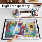 TTPOLONG A2 Diamond Painting Storage Book, Diamond Art Portfolio Book 30 Pags Clear Pockets Plastic Sleeves（22.5X16.7 Inch）