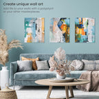 ARTEZA Stretched Canvas, 16 x 20 Inches, Pack of 6, Blank White Large Canvas for Painting for Acrylic, Oil and Gouache Paints