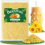 NORVENCE Beeswax Pellets 200G/5LB/20LB, Pure & Natural Yellow Beeswax for Candle Making, DIY Skin Care, Lip Balm, Soap, Lotion, Creams & Wood Polishing – 200G