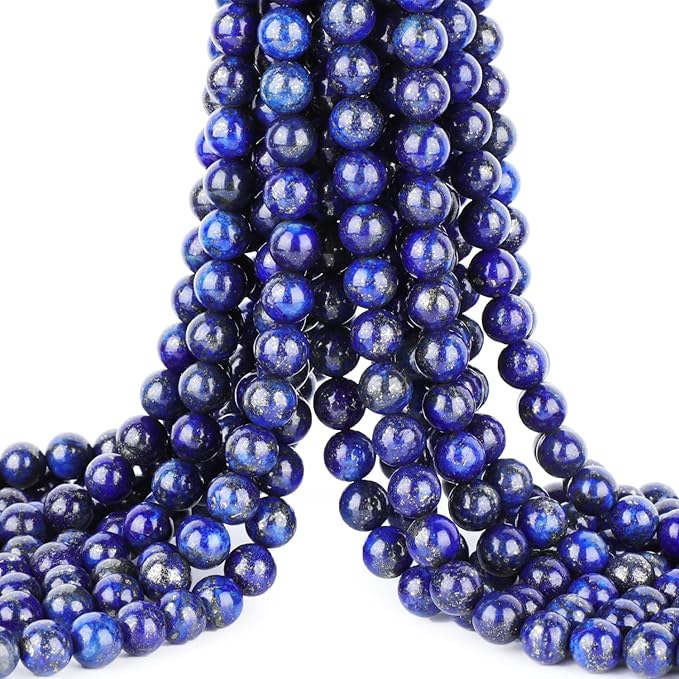 4mm 200pcs Natural Stone Round Beads Lapis Lazuli Genuine Stone Beading Loose Gemstone DIY Charm Smooth Beads for Bracelets Necklaces Earrings Hole Size 1mm (Lapis Lazuli 4mm)