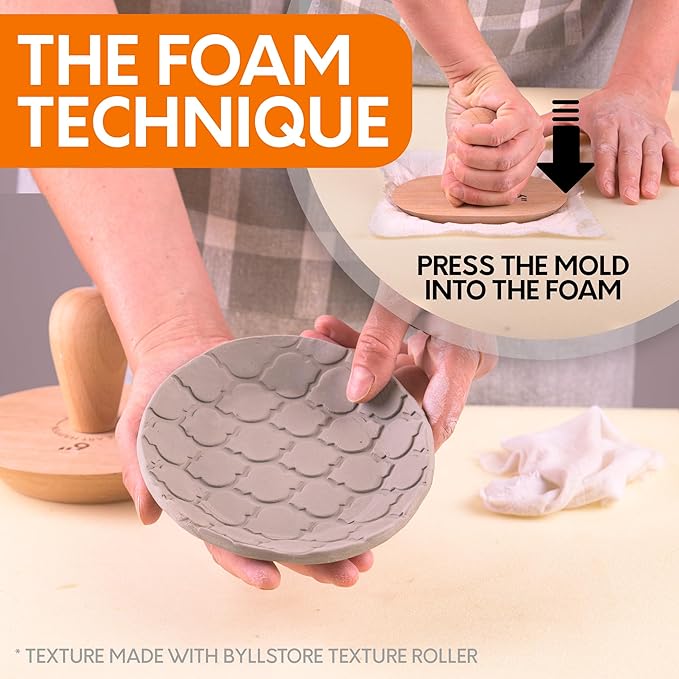 Byllstore 3-Pack Round Pottery Molds | Create Bowls & Plates | 4″, 6″ & 8″ Ceramic Tops | Interchangeable Handle