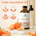 EVOKE OCCU Tangerine Essential Oil for Diffuser Fragrance DIY Candle Soap Making - 4 FL Oz