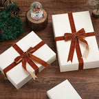 Chuangdi 1 Inch, 30 Yard Christmas Ginger Velvet Ribbon Wide Vintage Velvet Ribbons for Christmas Tree Ornaments Flower Bouquets Wedding Wreath Bow Making DIY Craft Choker