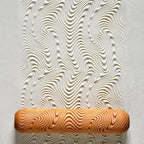 MKM Pottery Tools Wood Big Hand Rollers for Clay (BHR-79 Psychedelic Wave)