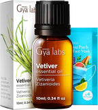 Gya Labs Vetiver Essential Oil - 0.34 Fl Oz - for Hair, Skin, Diffuser, Aromatherapy & DIY Candle Making Scent