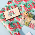 Tintnut Permanent Vinyl Tie Dye Roll - 12 inch x 5ft, Green Red Swirl Pattern Adhesive Vinyl Sheets for Decor Sticker Compatible with Cricut, Silhouette, Cameo Cutters