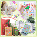 1808Pcs Foam Stickers,Foam Shape Stickers Self Adhesive,Colorful Star Heart Circle Sticker for Kids Crafts Large Small Geometric Sticker for Preschool Classroom Scrapbook Supplies(16,Multicolor)