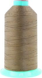 Mandala Crafts Bonded Nylon Thread Dark Beige Heavy Duty Sewing Threads - 800 YDs Size 207 630D T210 Tex 210 Thread for Leather Jeans Weaving Outdoor Marine Upholstery Threads