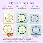 Soap Making Kit for Beginners | 6LBS Melt & Pour Soap Base - Shea Butter, Clear Glycerin & Goat Milk, All-in-one Soap Kit w/Molds, Fragrances, Colors, Soap Making Tools & Supplies for Adults (Deluxe)