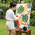 16-Well Empty Paint Organizer with Airtight Preservation, Each Cell Holds Up to 8ml of Paint Color for Easy Transportation, Small Lid Palette for Watercolor Gouache Acrylic Paint (Black)