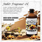 HIQILI Amber Fragrance Oil for Candle, Perfume, Soap Making, Hotel Scents for Essential Oil Diffuser & Aromatherapy - 5.07 Fl Oz
