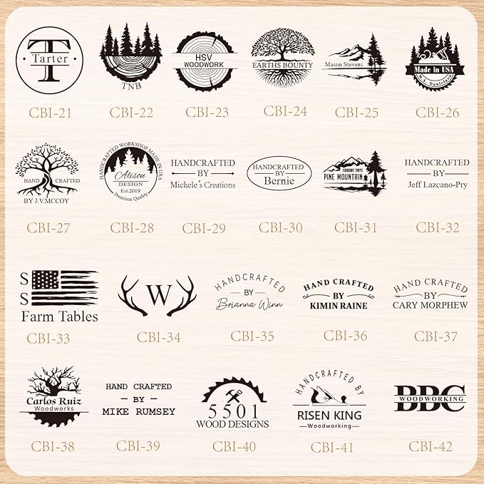 Terwex Custom Electric Branding Iron for Wood, Black Temperature-Controlled Wood Branding Iron Personalized Metal Stamp, Logo Branding Irons Letter Stamp for Leather Food, Woodworking Tools(2.5")