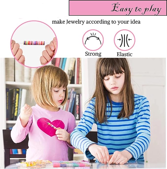 XJRLUK Clay Beads Bracelet Making Kit, 6 Boxes 20000+ PCS 144 Colors Polymer Flat HEISHI Beads Kit for Jewelry Making, Crafts Gift for Christmas Party Gift Craft kit