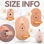 Byllstore 3-Pack Oval Pottery Molds | Create Bowls & Plates | 4″, 6″ & 8″ Ceramic Tops | Interchangeable Handle