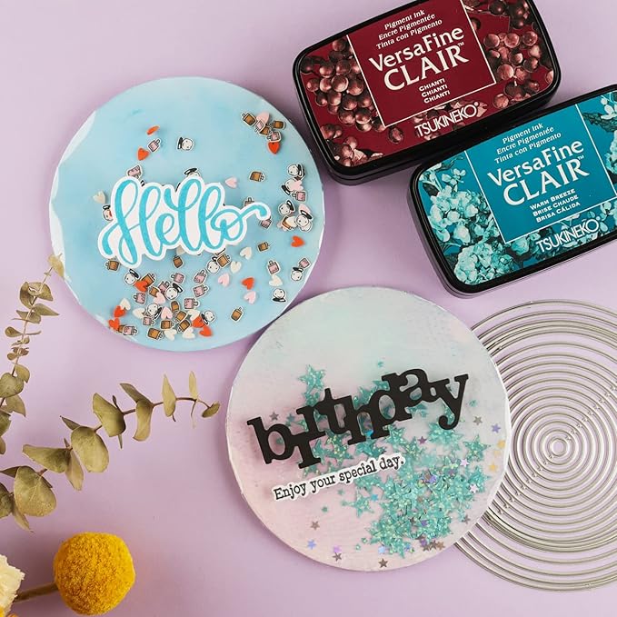 10 Pack Flat Shaker Covers for Card Making - 4.25' Round Clear Plastic Transparent Shaker Creator Acetate Sheets for Arts & Crafts Projects DIY Scrapbooking Supplies