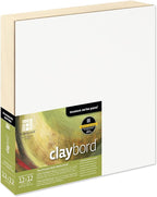 Ampersand Art Supply Wood Painting Panel: Museum Series Claybord, 12" x 12", 1-1/2" Cradled Profile