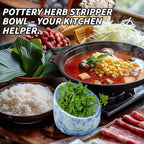 Herb Stripper Bowl, Herb Peeling Tool for Separating Leaves and Stems, Crafted from Ceramic, Multiple Hole Sizes for Various Herbs